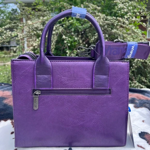 Wrangler Purple Tote with Crossbody Strap - Picture 2 of 5